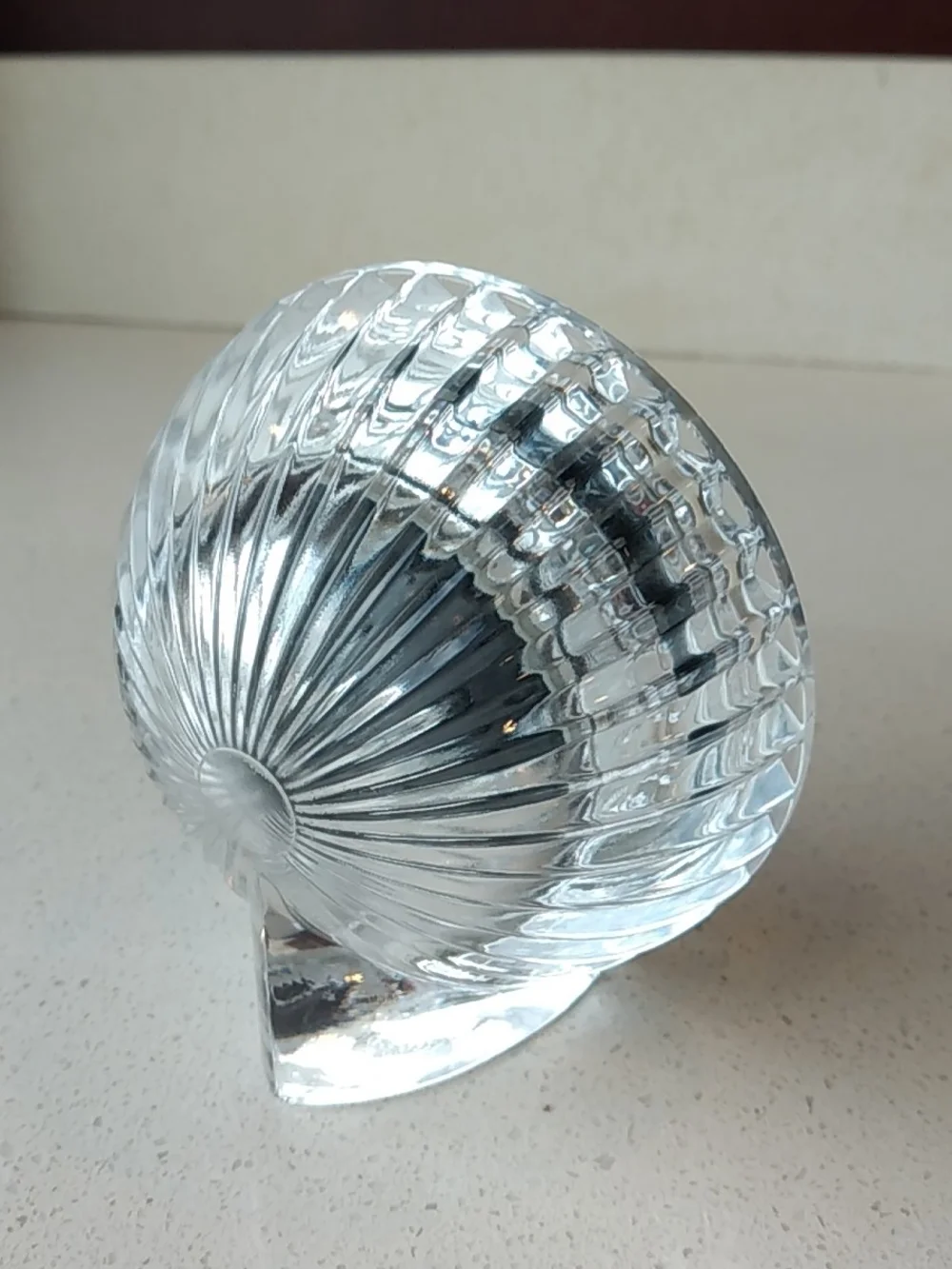 Cristal D'Arques France Classic Clear Crystal Table Clock - Silver Tone Accent